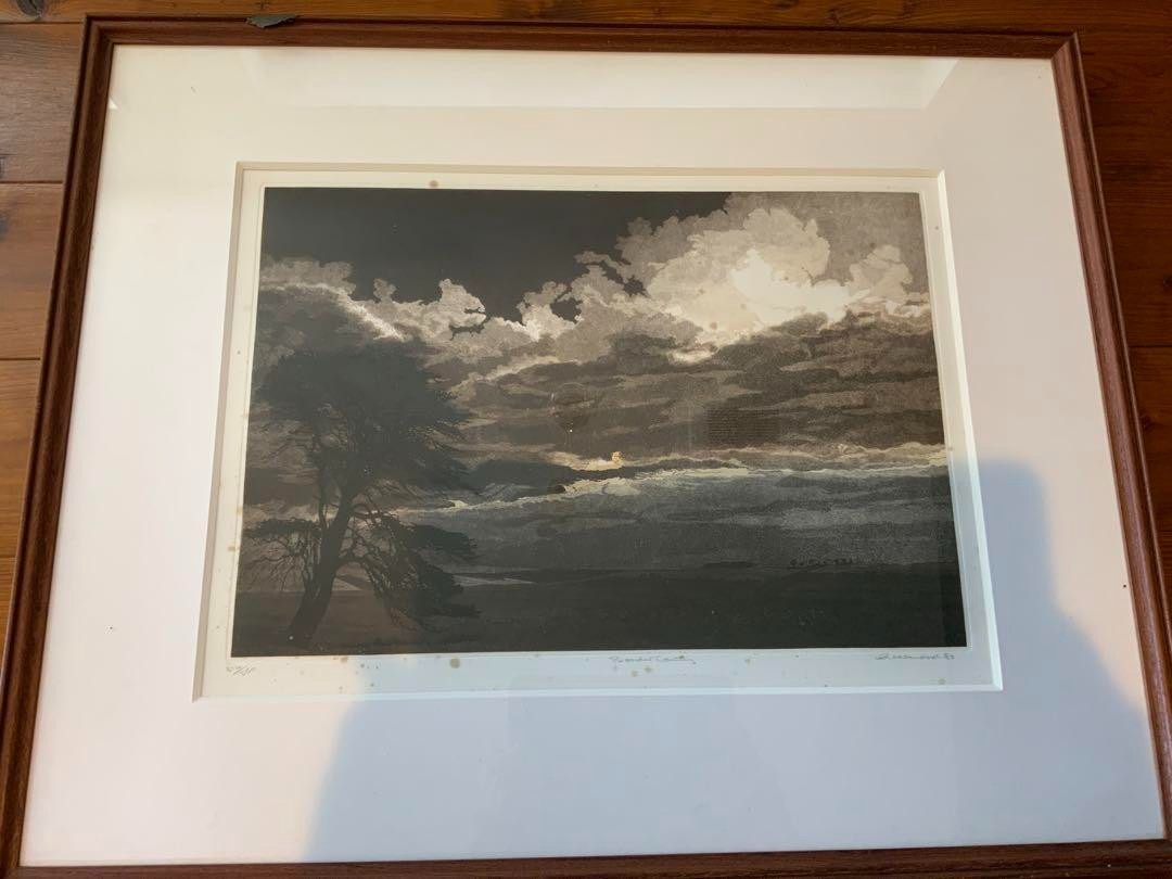 Phil Greenwood "Border Country" 1980 Etching Aquatint Signed Ltd 314/350 Framed