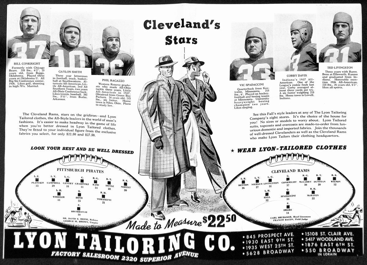 1939 Cleveland Rams Vs. Pittsburgh Pirates Nfl