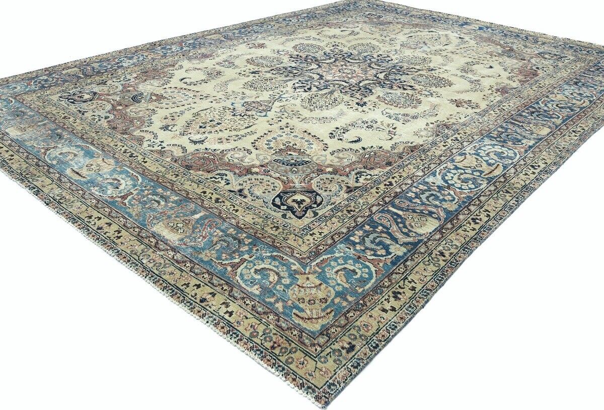 9'6X12'8 Ft Antique Distressed Stone-Washed