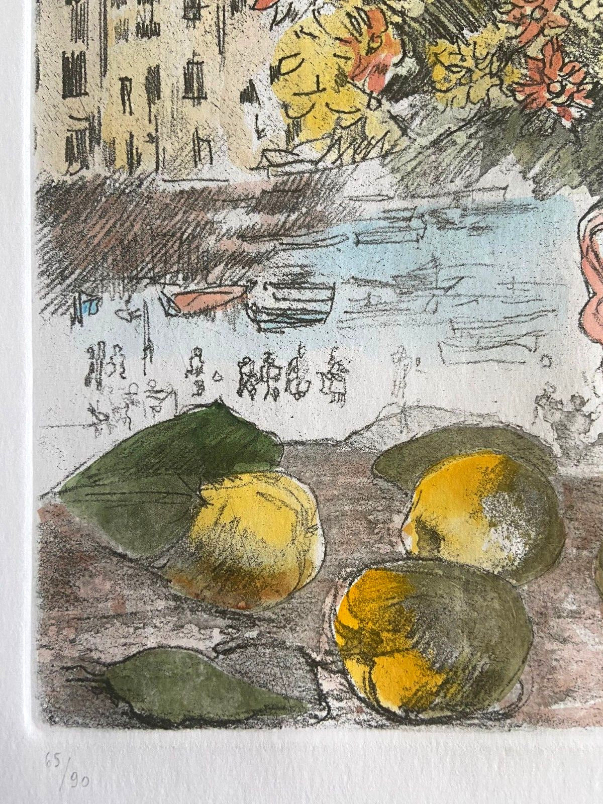 Michele Cascella "Vase Of Flowers In Portofino"