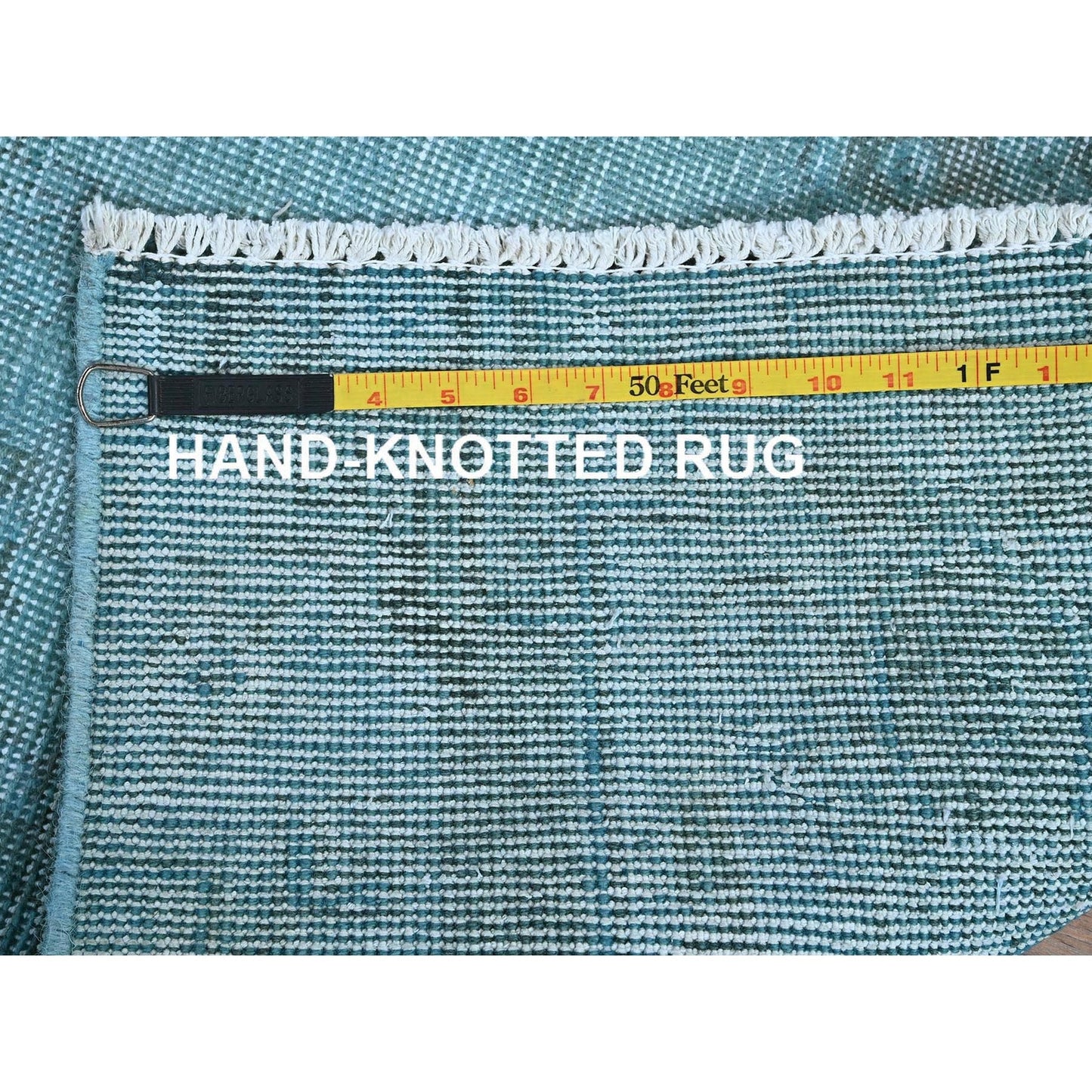 2'5"X9'10" Blue Overdyed Vintage Zoroastrian Hand Knotted Wool Runner Rug