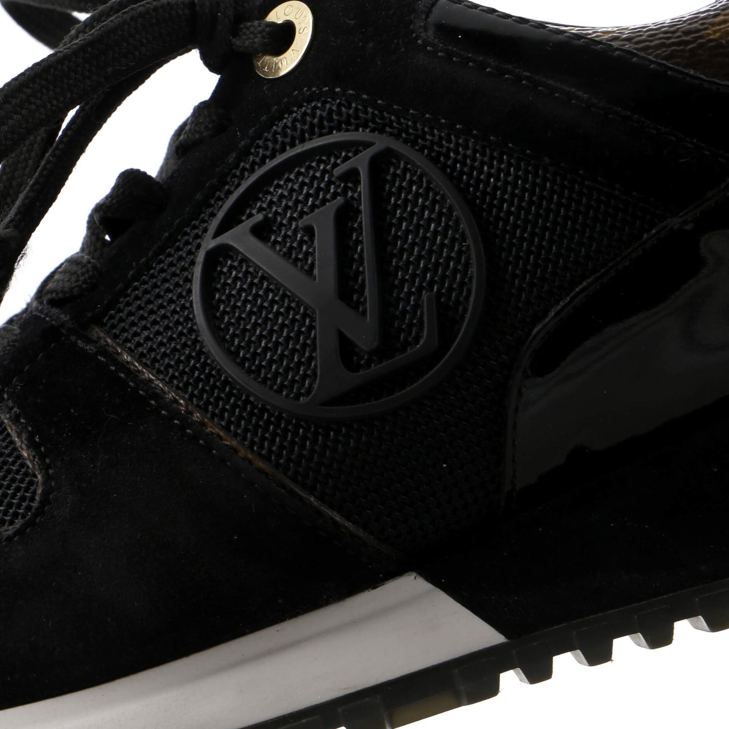 Louis Vuitton Women'S Run Away Sneakers Mesh With Monogram Canvas And Suede