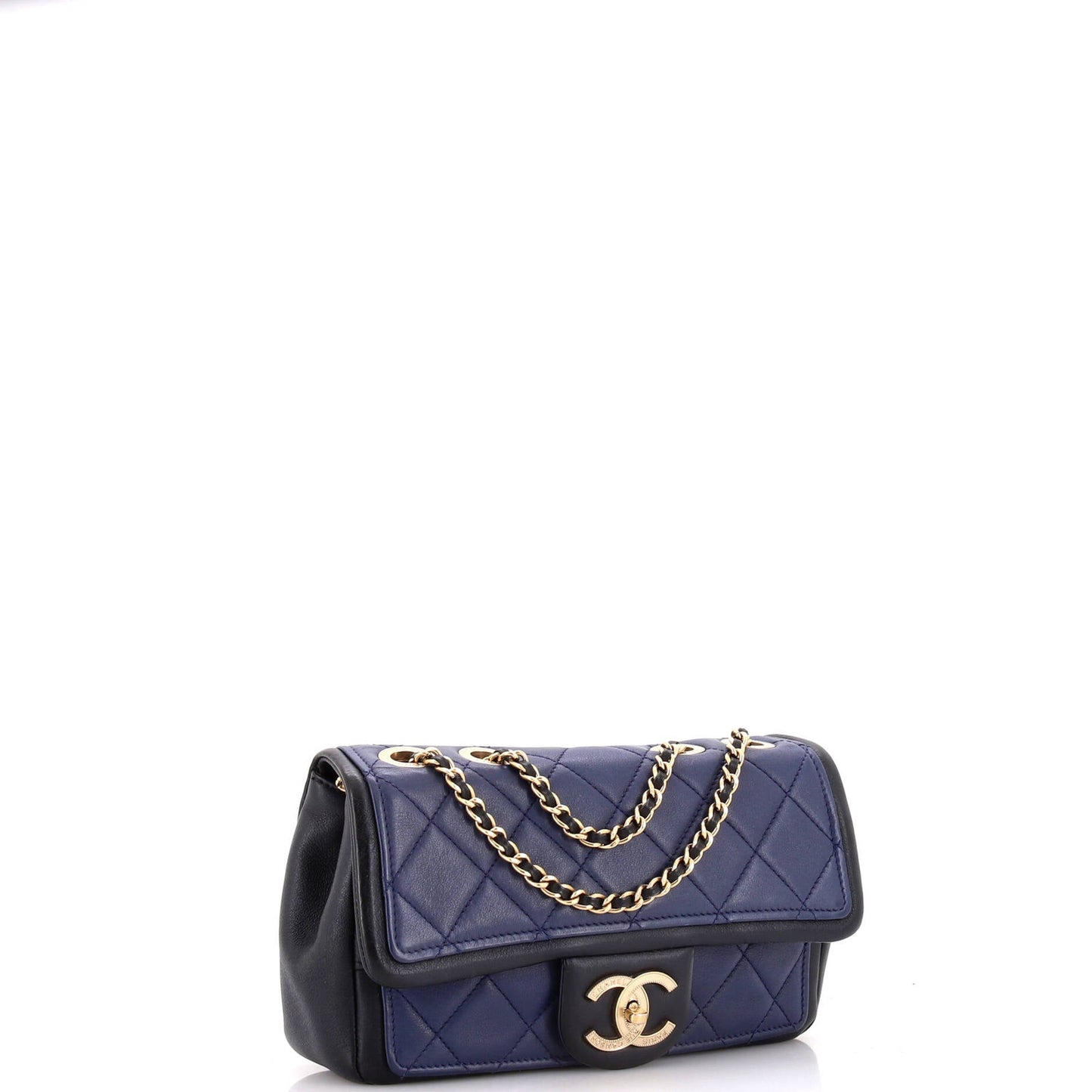 Chanel Graphic Flap Bag Quilted Calfskin Small
