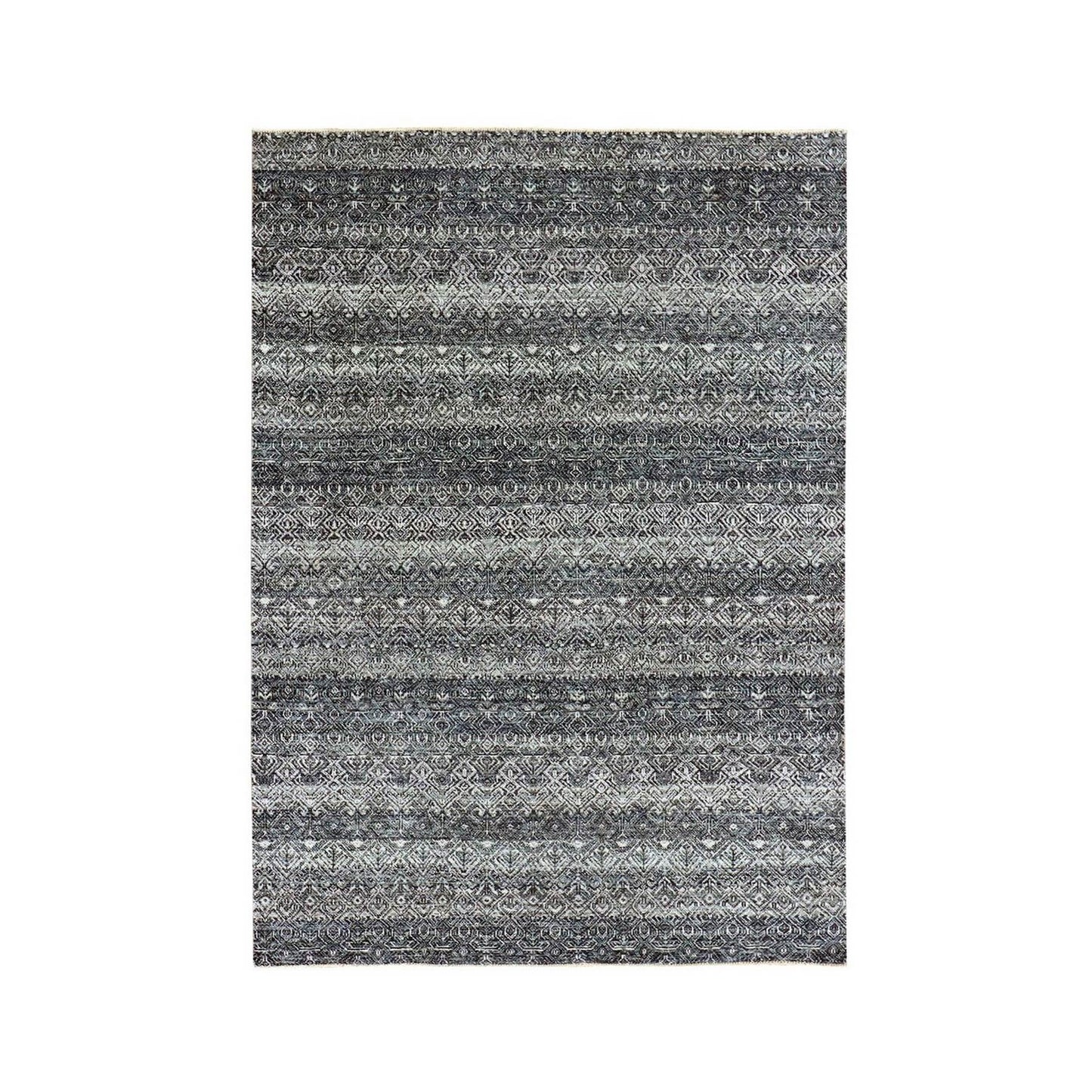 5'X7'1" Gray 100% Wool Hand Knotted Kohinoor Herrita Oriental Rug