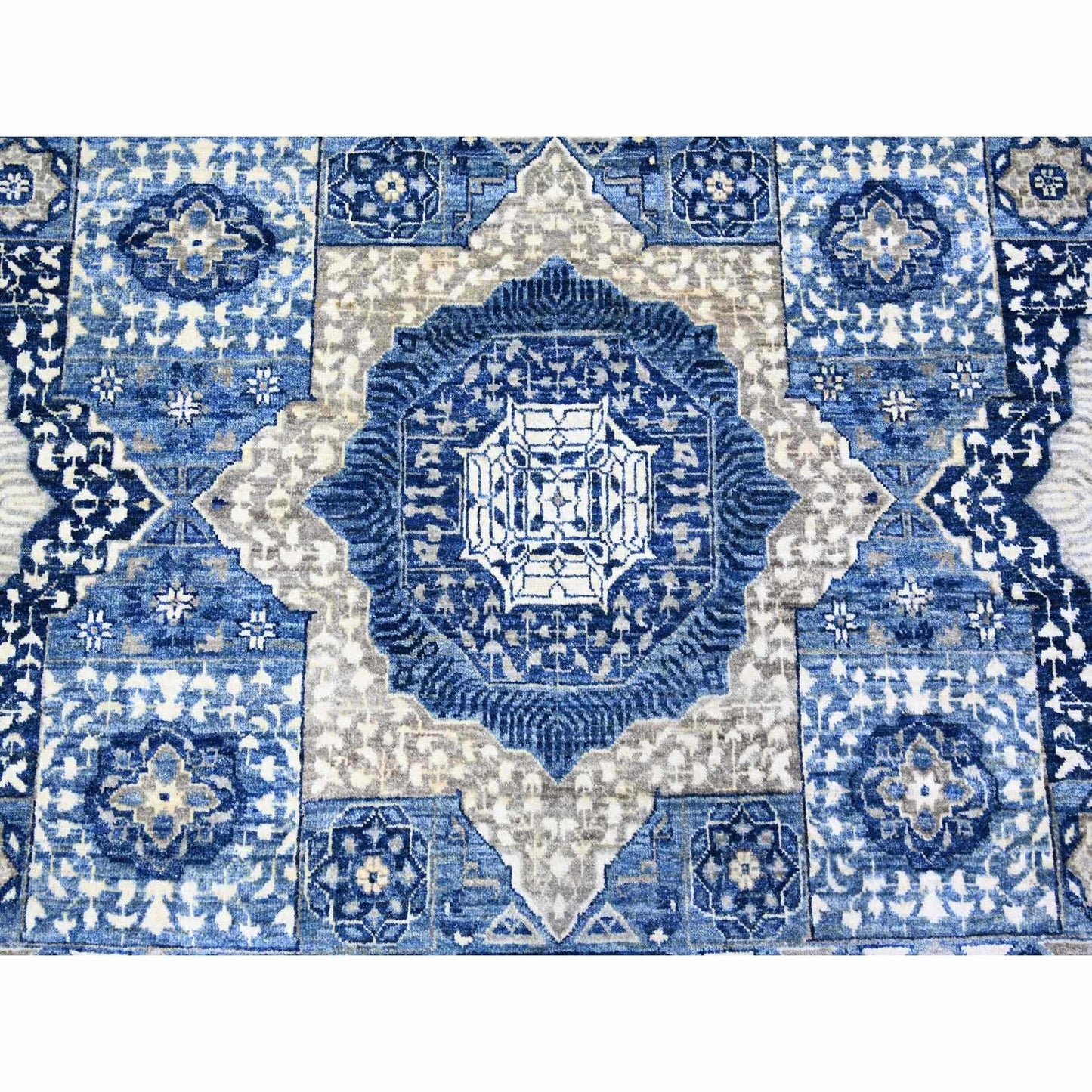 8'10"X11'8" Air Force Blue Hand Knotted Finer Peshawar Soft Wool Rug