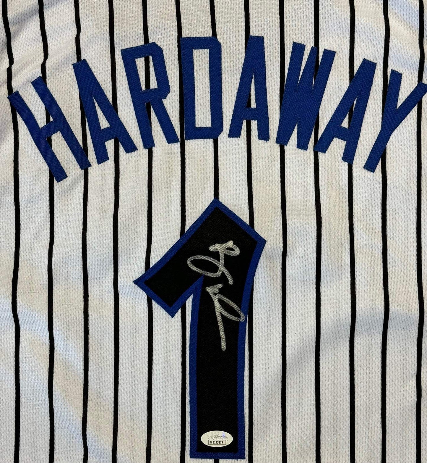Anfernee Hardaway Autographed Magic Custom Jersey (Jsa)