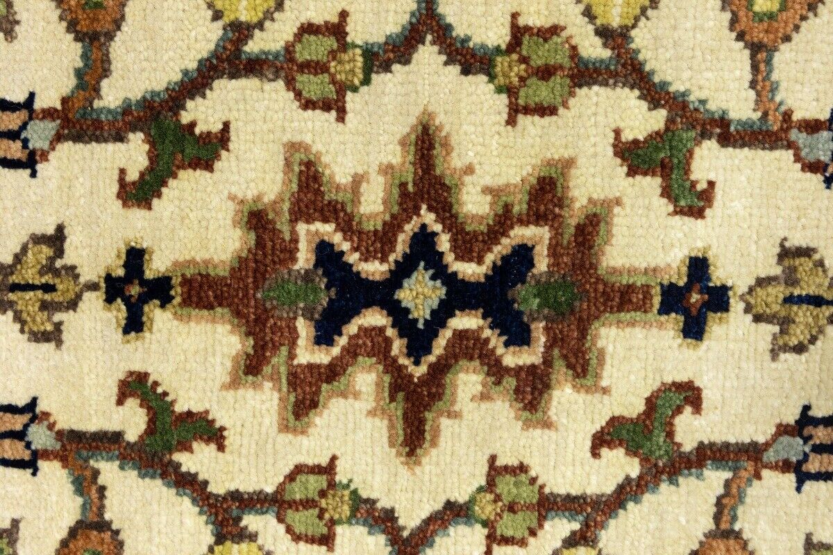 Heriz Serapi Oriental Runner Rug Geometric Design