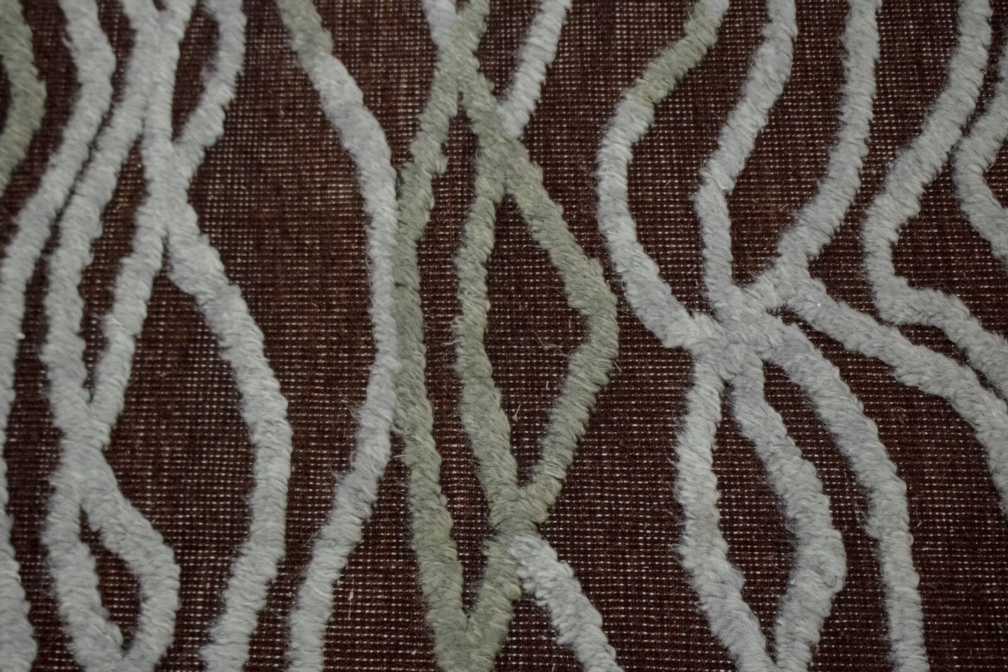 Handmade Modern Waves Area Rug High-Low Relief