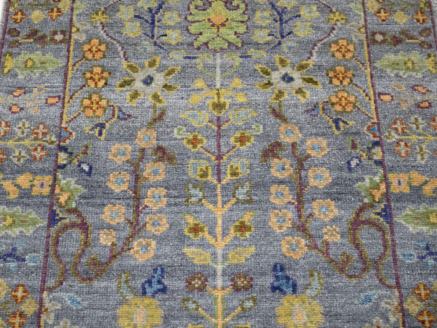 Handmade Tree Of Life Floral Runner Rug Oushak