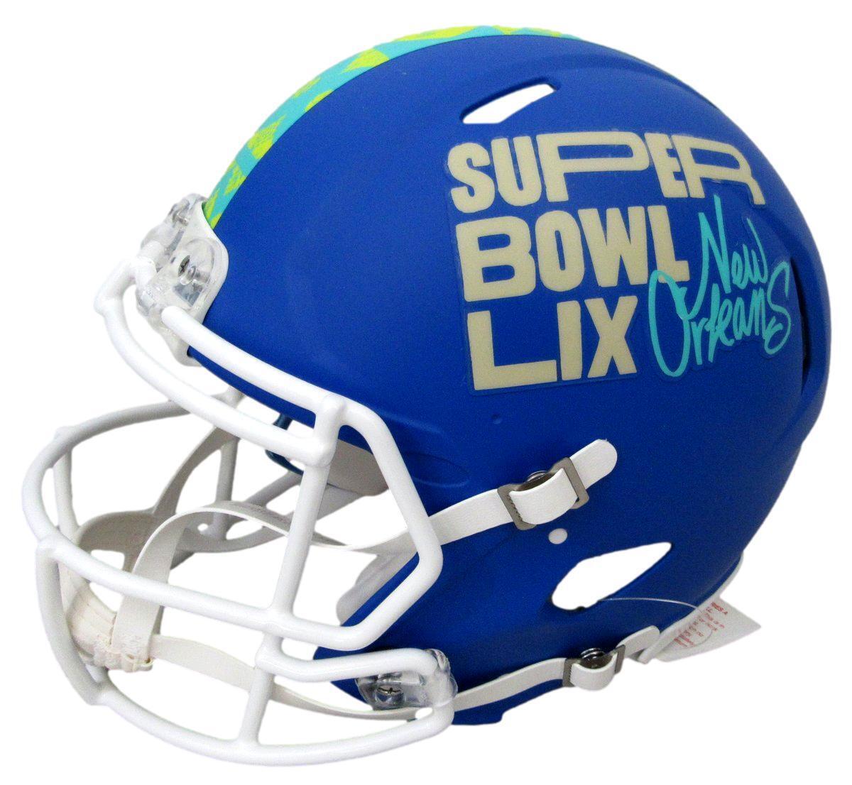 Saquon Barkley Signed Blue Sb Lix Full Size