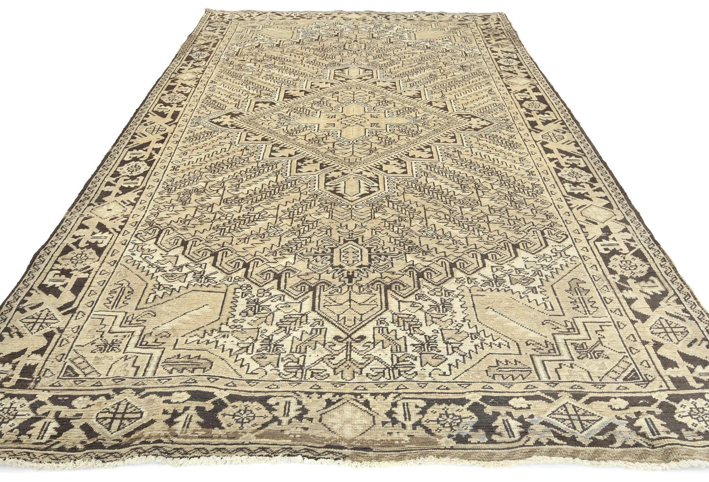 Distressed Vintage Oriental Rug 7X10 Ft Muted