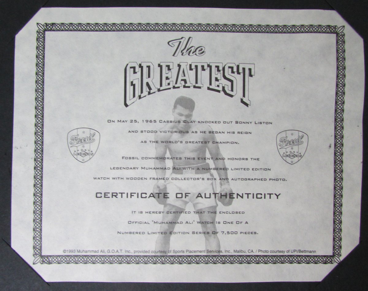 Muhammad Ali Fossil Collector'S Limited Edition Watch With Case & Box 147541