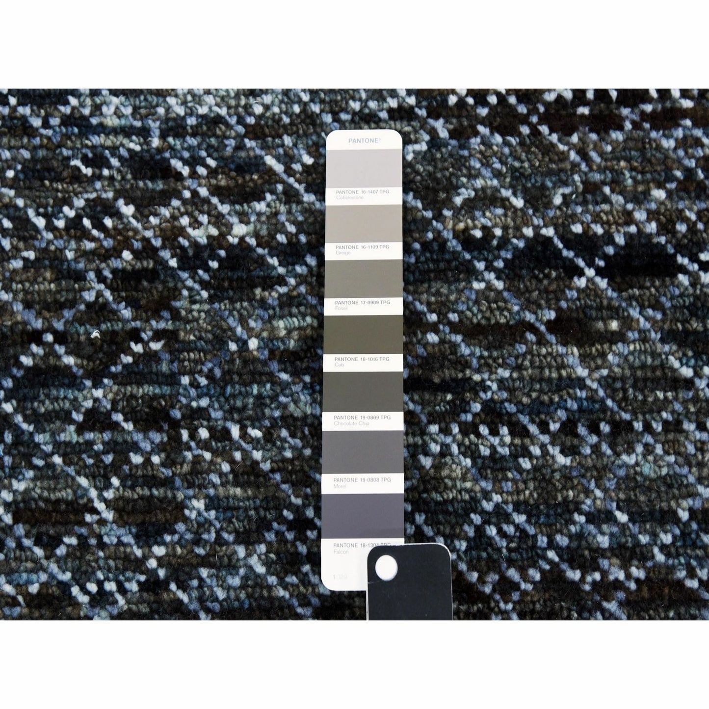 12'2"X18' Black Chiaroscuro Collection Hand Knotted Wool Oriental Rug