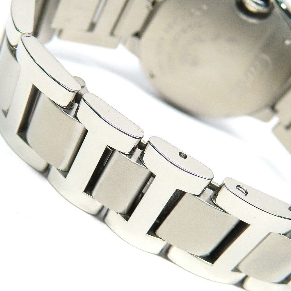 Cartier Baron Blue Sm 11P Diamond We902073 Silver Ladies Used Watch #21125