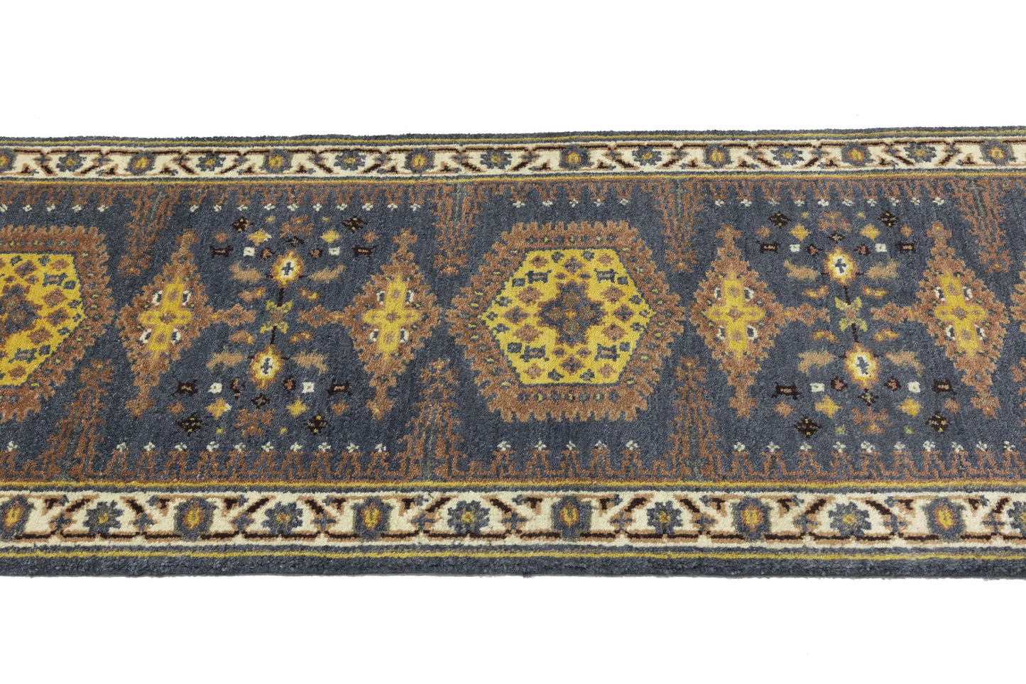 Indo-Viss Oriental Runner Rug Tribal Geometric