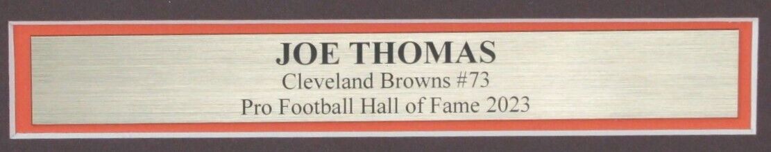 Joe Thomas Hof Autographed 16X20 Photo Cleveland