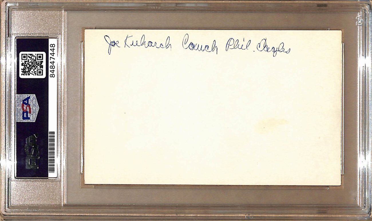 Joe Kuharich Autographed 3X5 Index Card Notre