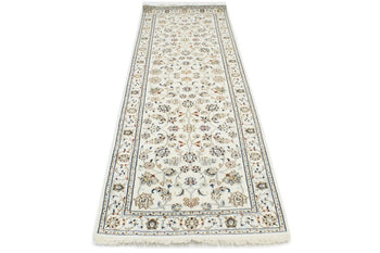 3X8 ft Hand-Knotted Indo-Nain Oriental Runner