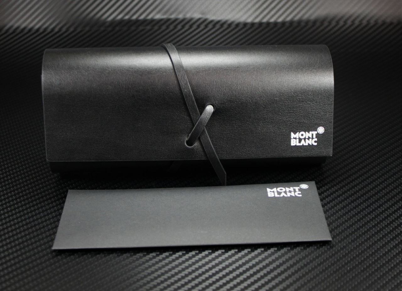 Mont Blanc Mb0203O 005 Transparent Gray Men'S Large 55 Mm Eyeglasses