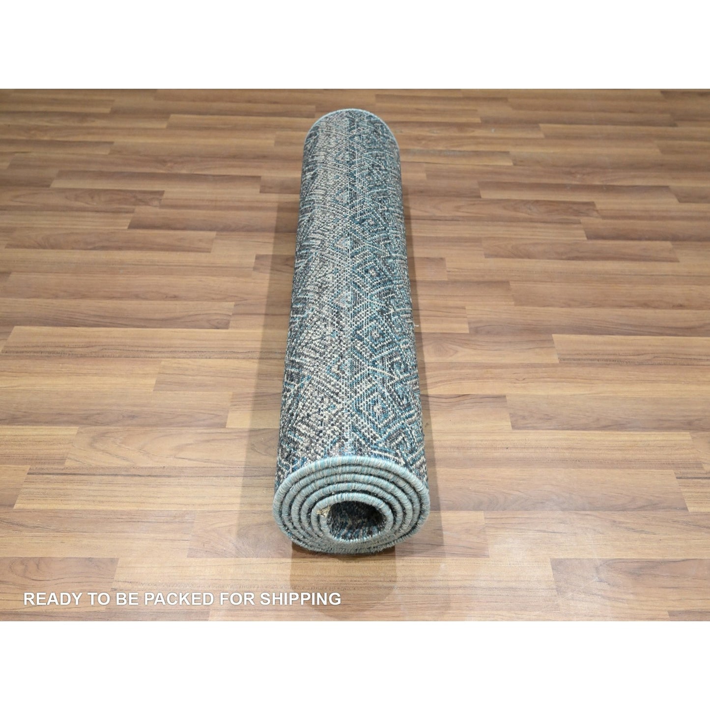 2'7"X7'7" Blue Kohinoor Herat Pattern Soft Wool Hand Knotted Runner Rug