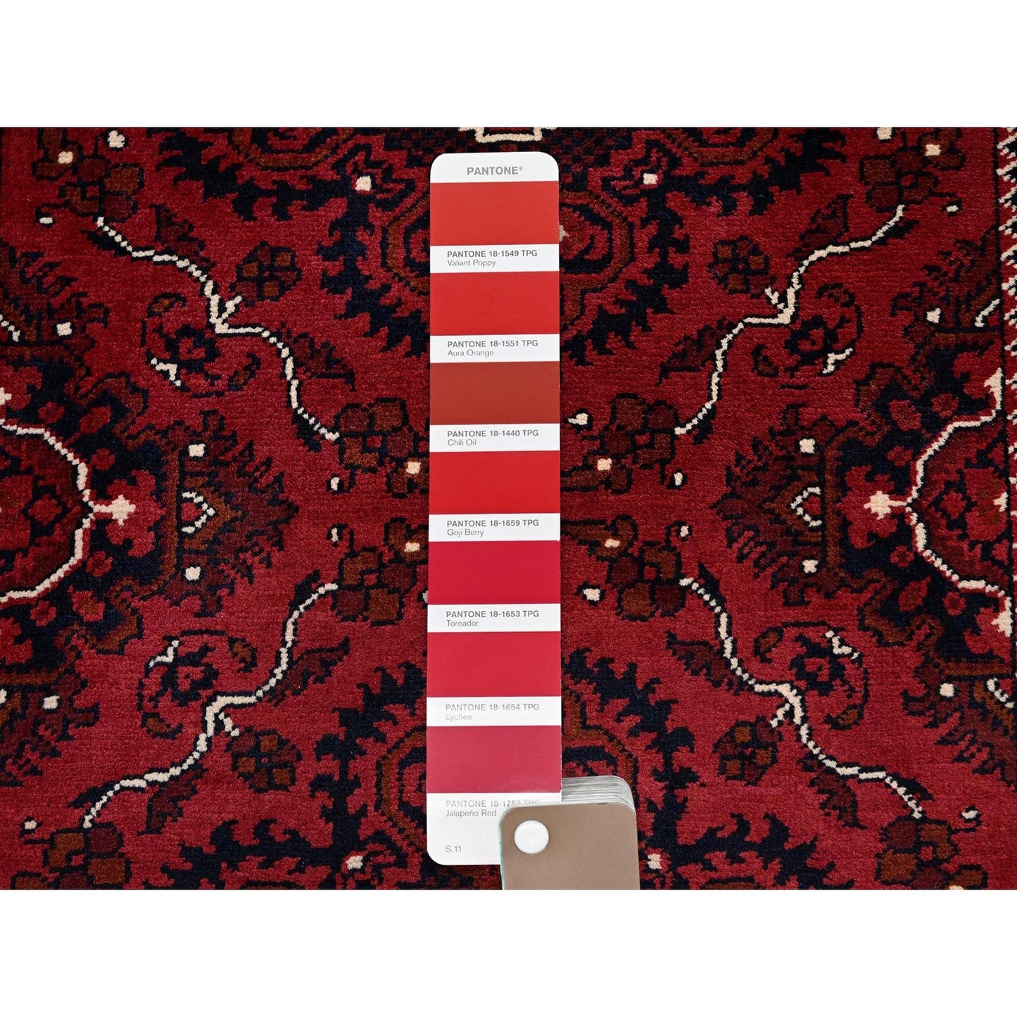 2'7"X5'2" Red Afghan Khamyab Tribal Design Hand Knotted All Wool Runner Rug
