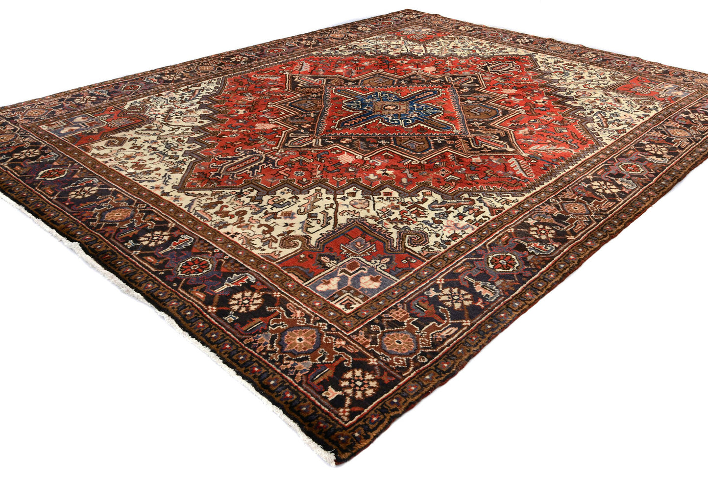 Handmade Serapi Heriz Oriental Rug 7X9 Ft Vintage