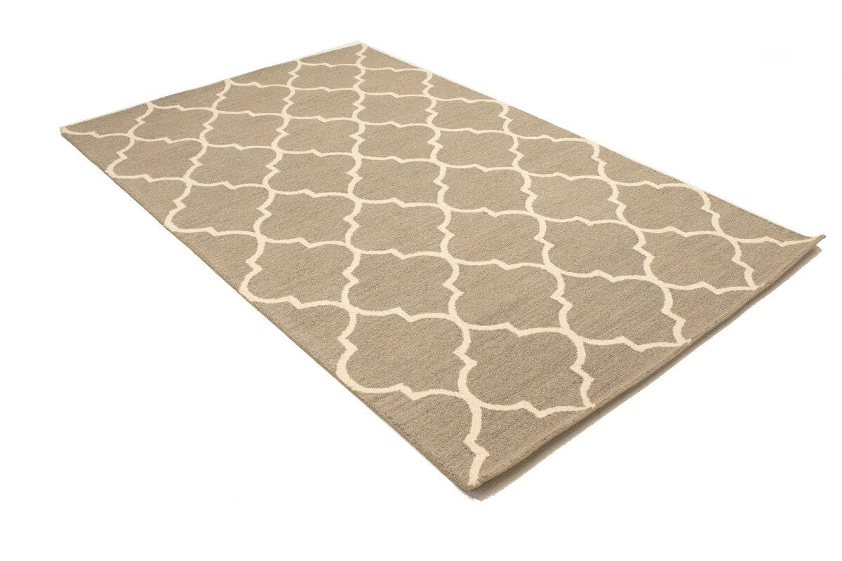 5X8 Ft Hand-Tufted Modern Rug Pastel Brown