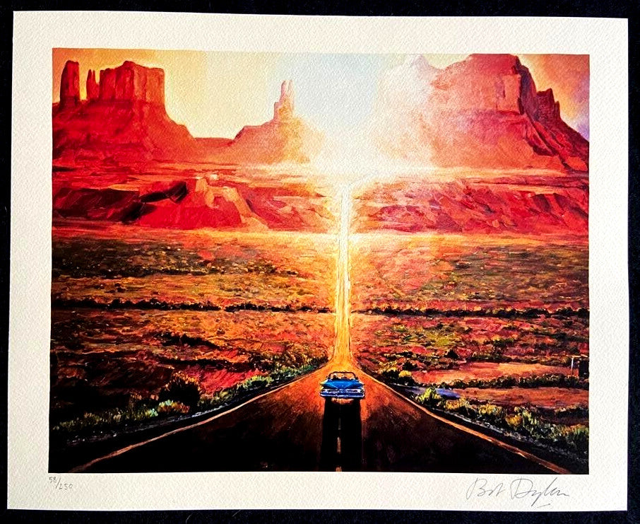 Bob Dylan Lithograph Coa Signed Op Numbered By
