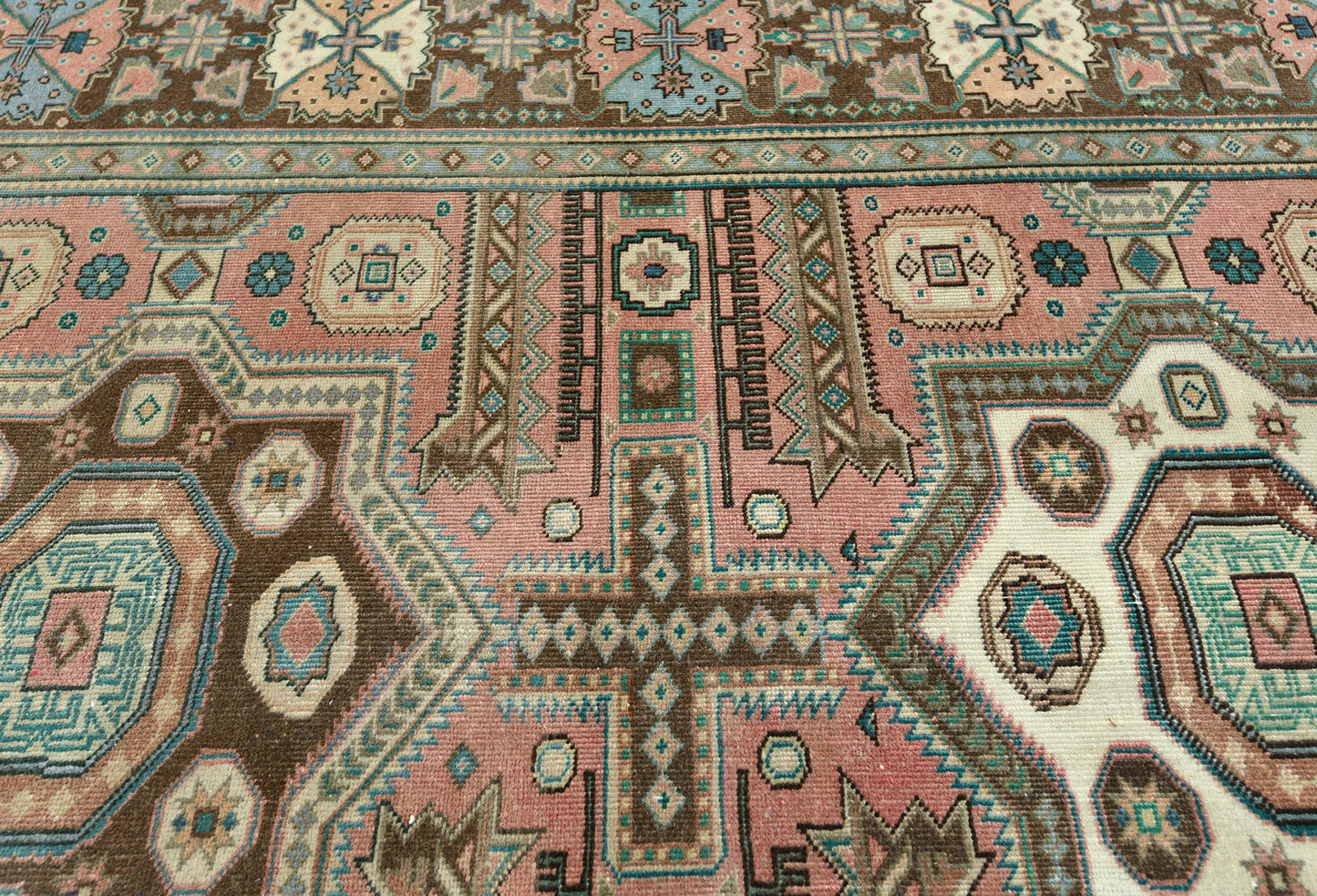 Antique Distressed Oriental Rug 10X13 Ft Rare