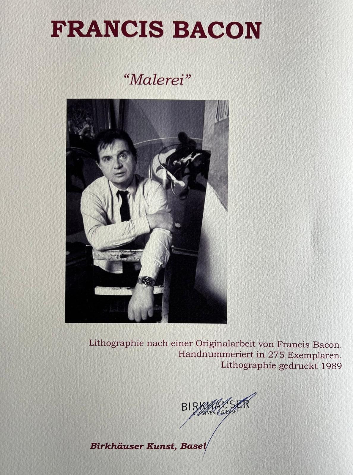 Francis Bacon Lithograph Coa Signed In Pen