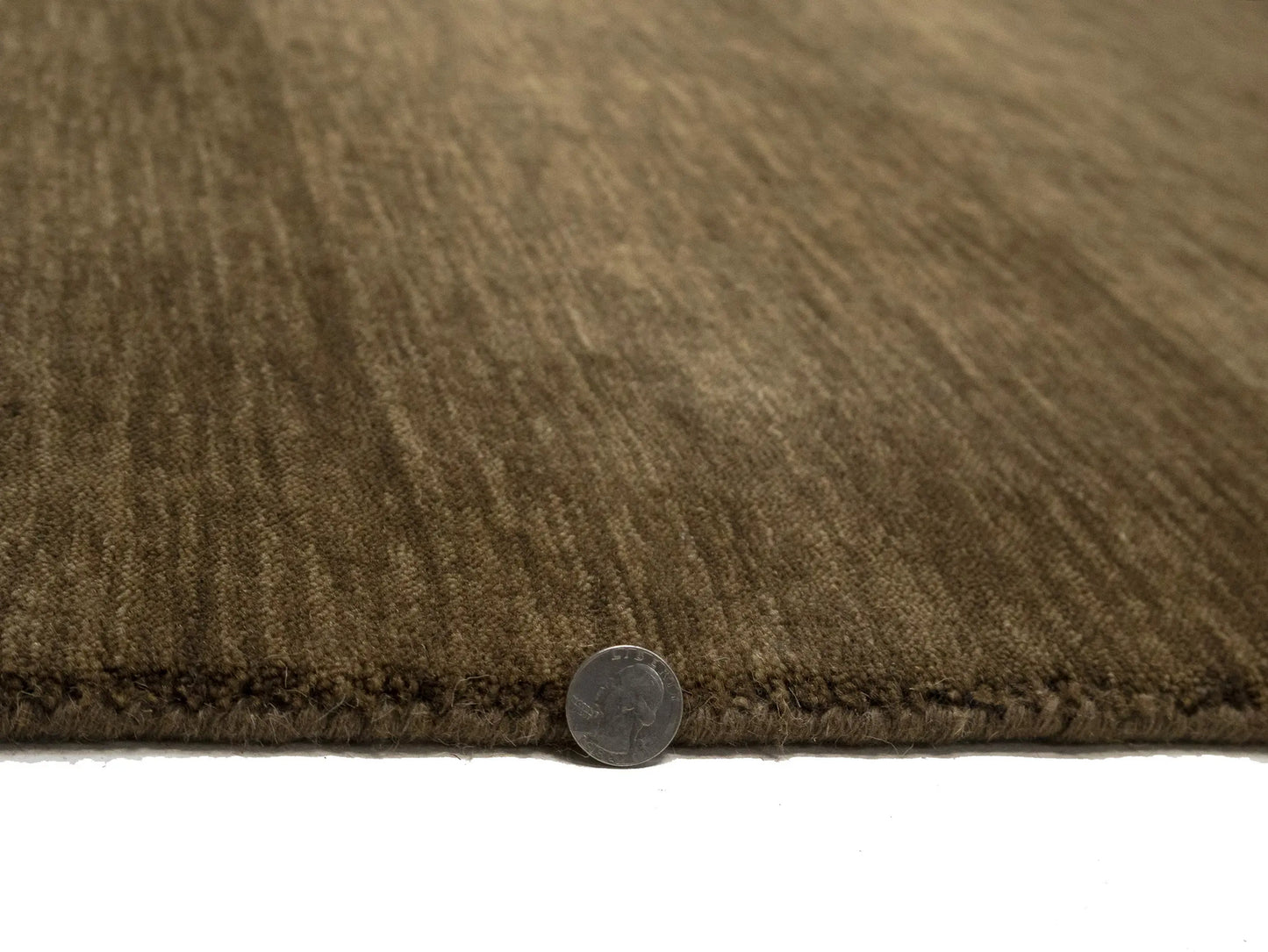 Modern Gabbeh Wool Area Rug Brown Tribal Design