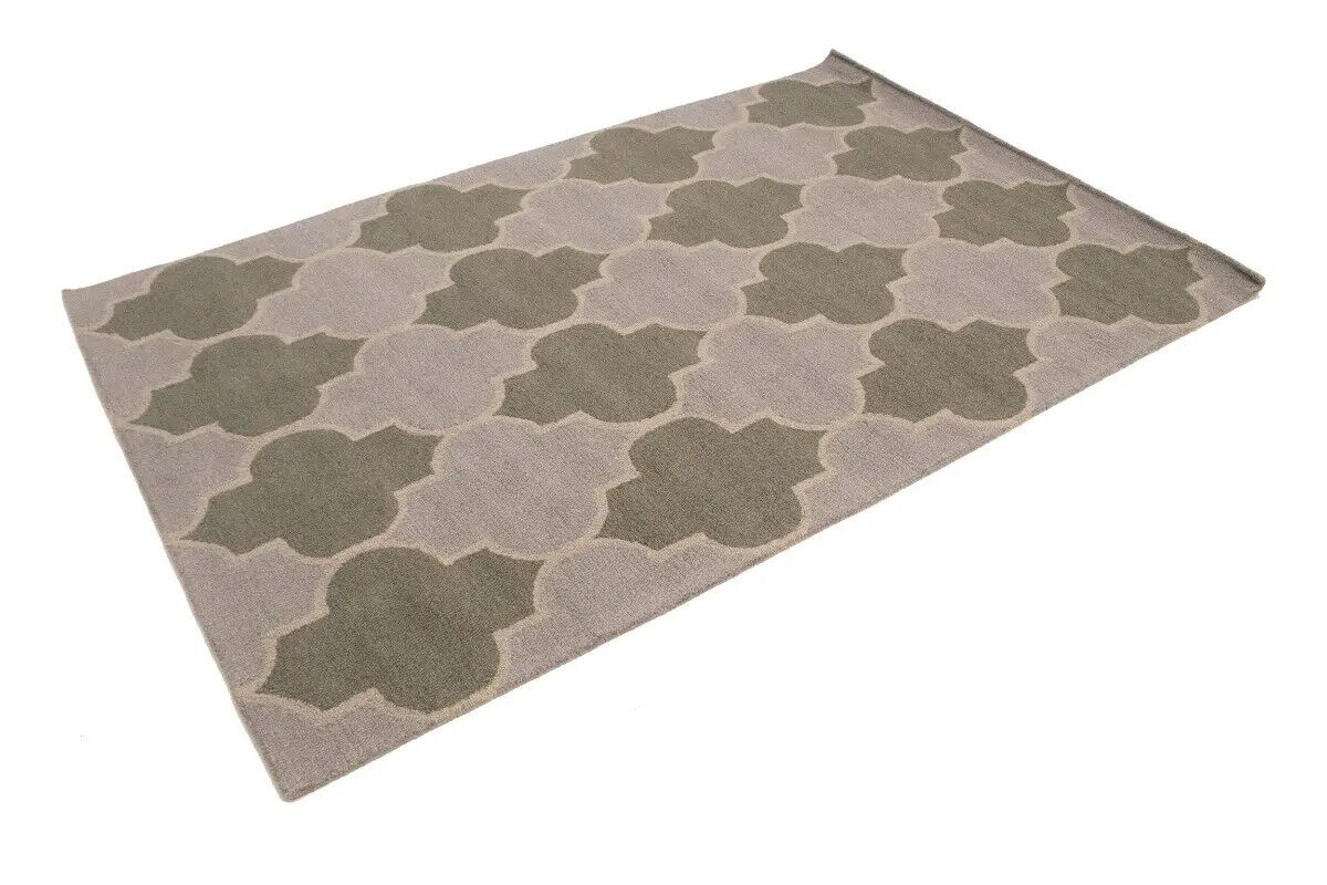 Multicolored Trellis Design Foyer 5X8 Hand-Tufted