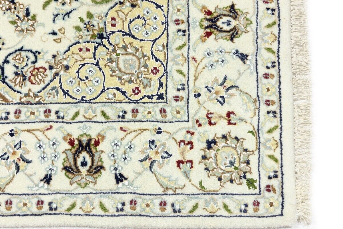 Indo-Nain Oriental Square Rug Vintage Floral
