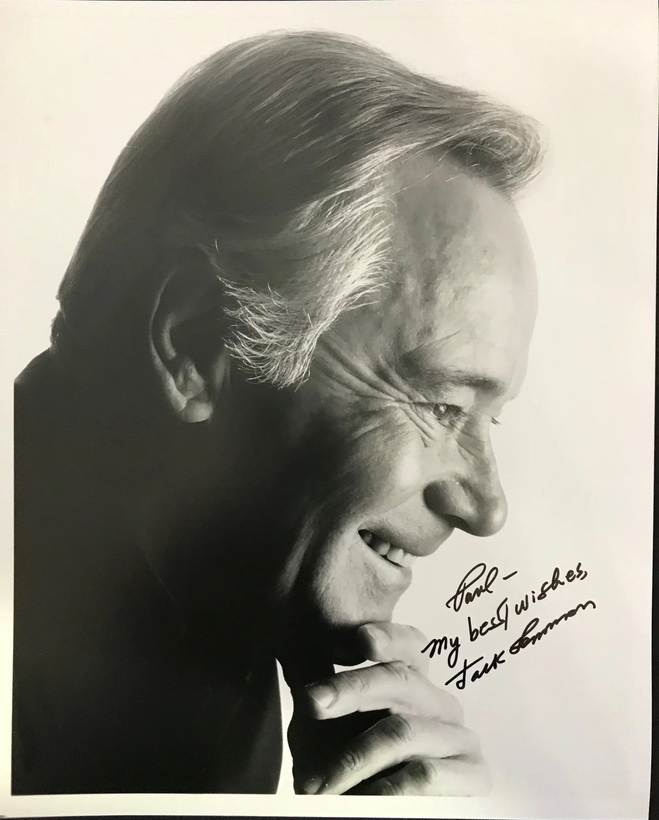 Photo Jack Lemmon Autographed Black & White 8x10
