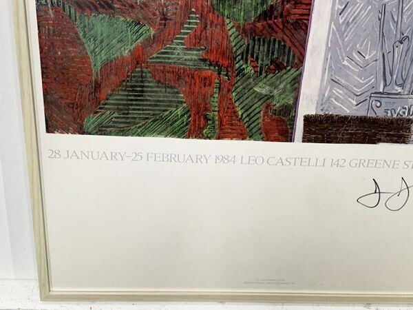 Jasper Johns Signed Poster "Paintings: Leo