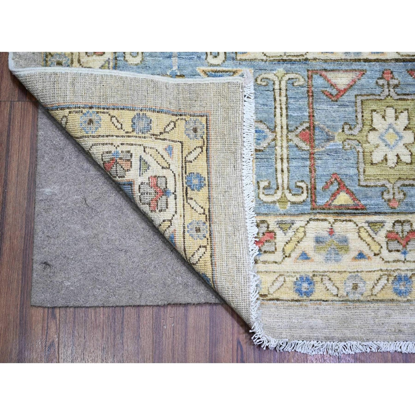10'1"X13' Abalone Gray Natural Wool Hand Knotted Finer Peshawar Rug