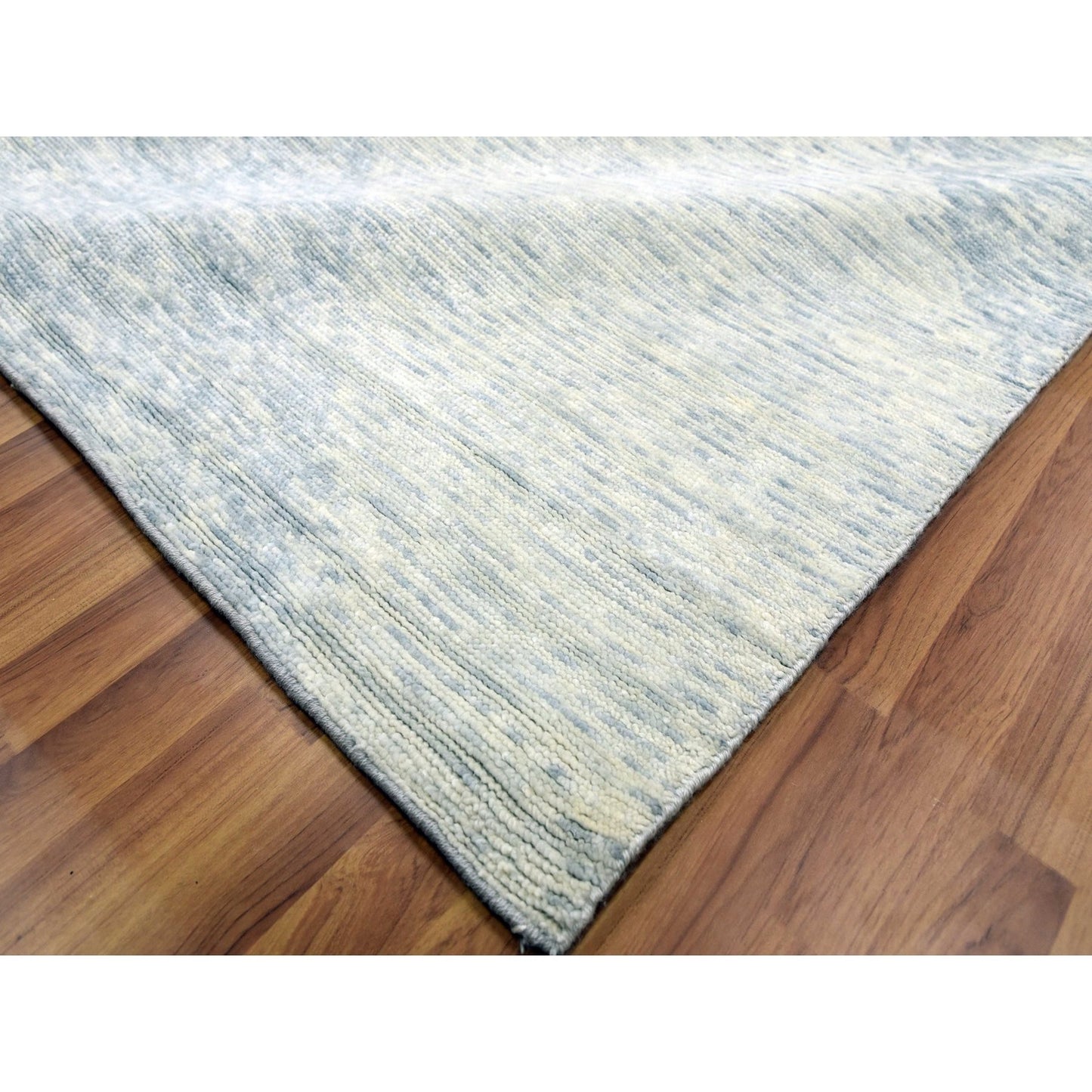 12'1"X18'4" Blue Art Deco Collection Wool Hand Knotted Oversized Rug