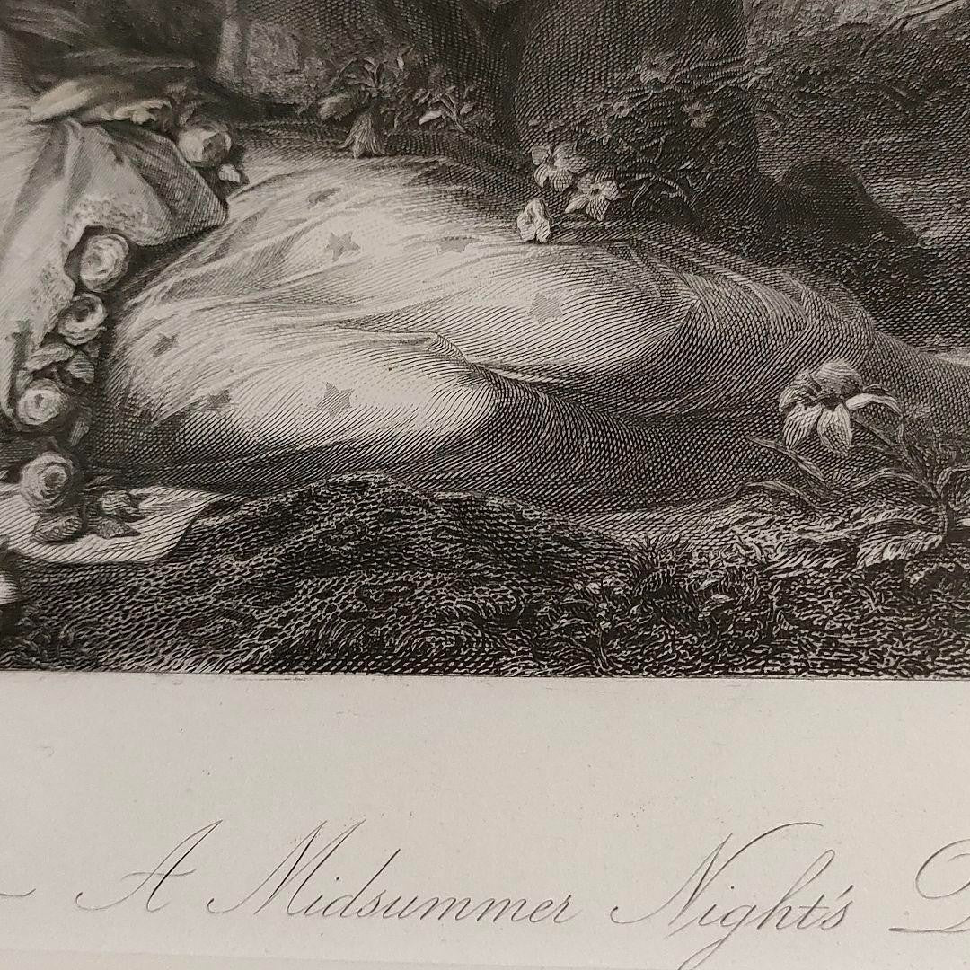 Antique Etching A Midsummer Nights Dream Oberon &