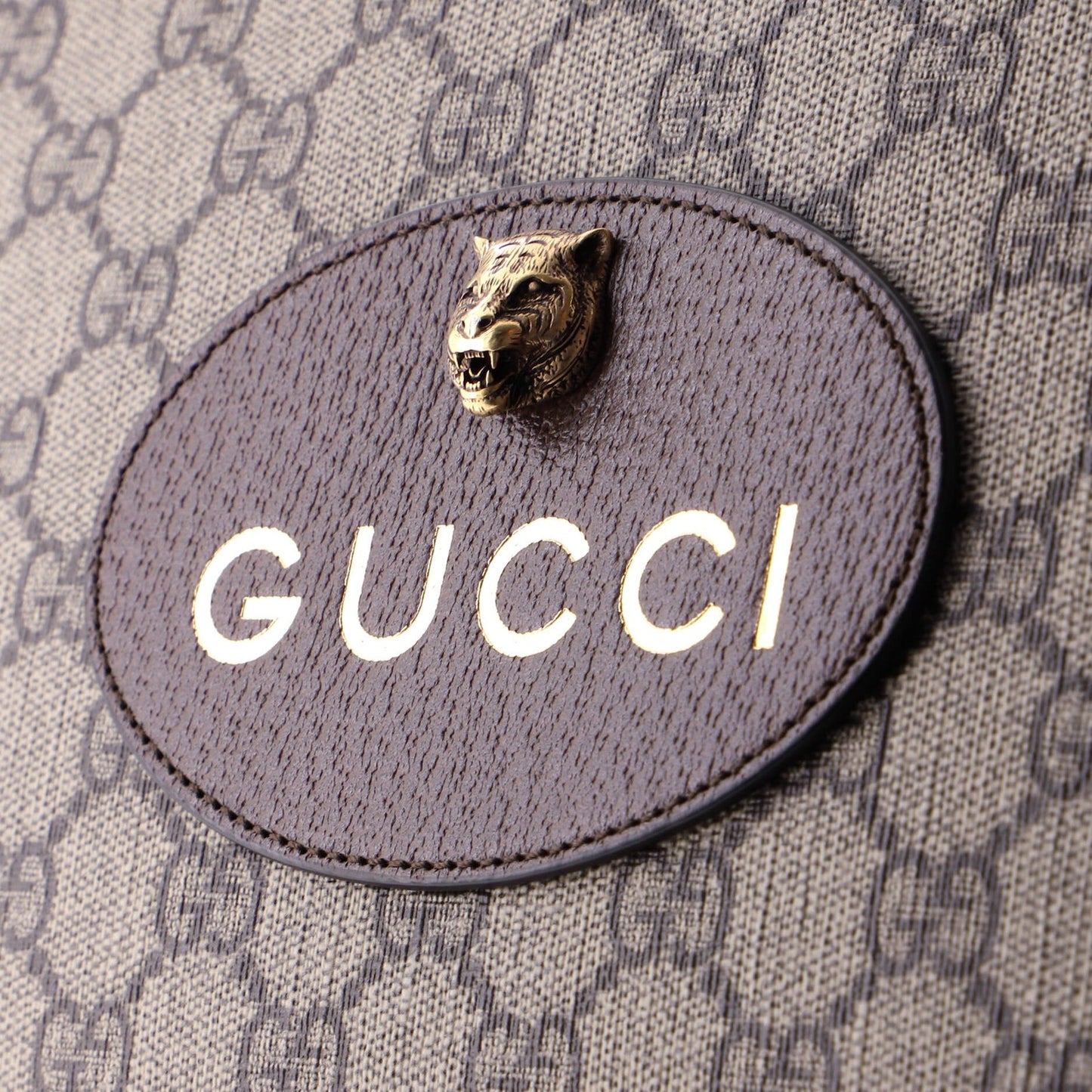 Gucci Neo Vintage Wristlet Pouch Gg Coated Canvas