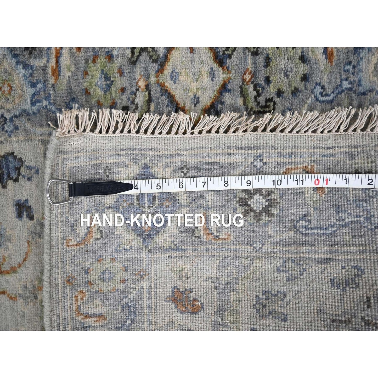 2'6"X19'9" Seraph Gray Oushak 100% Wool Hand Knotted Runner Oriental Rug