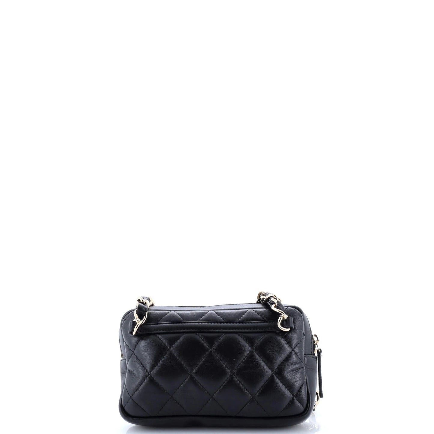 Chanel Cc Front Pocket Waist Bag Quilted Lambskin