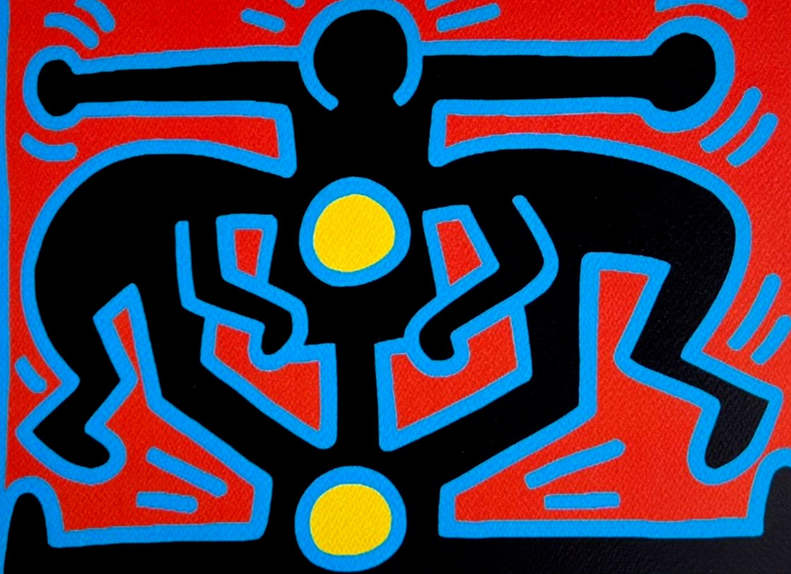 Keith Haring Lithograph From A Painting 'Coa Signed In Pen' Hand Numbered