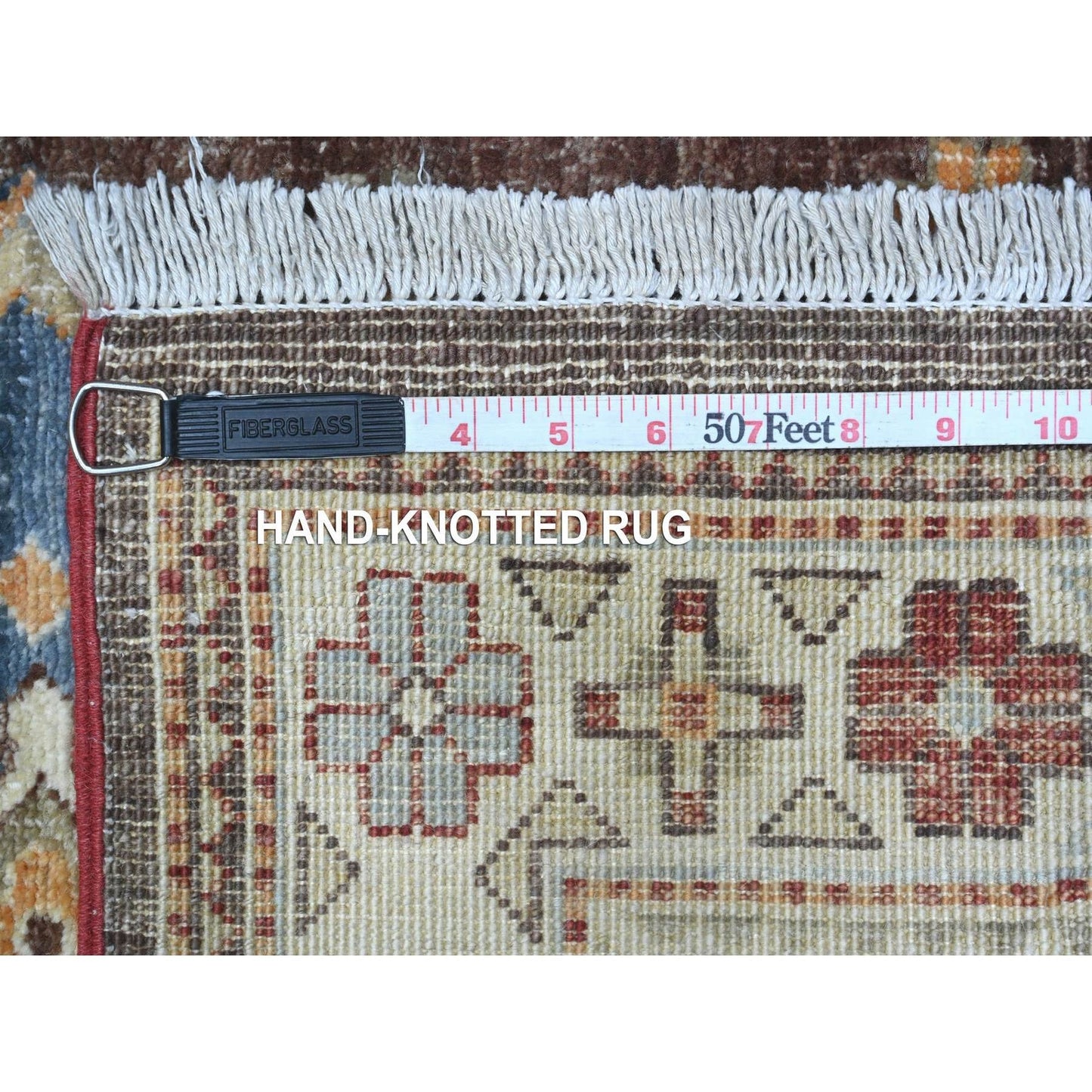 2'8"X17'4" Brown Hand Knotted Super Kazak Wool Xl Runner Oriental Rug