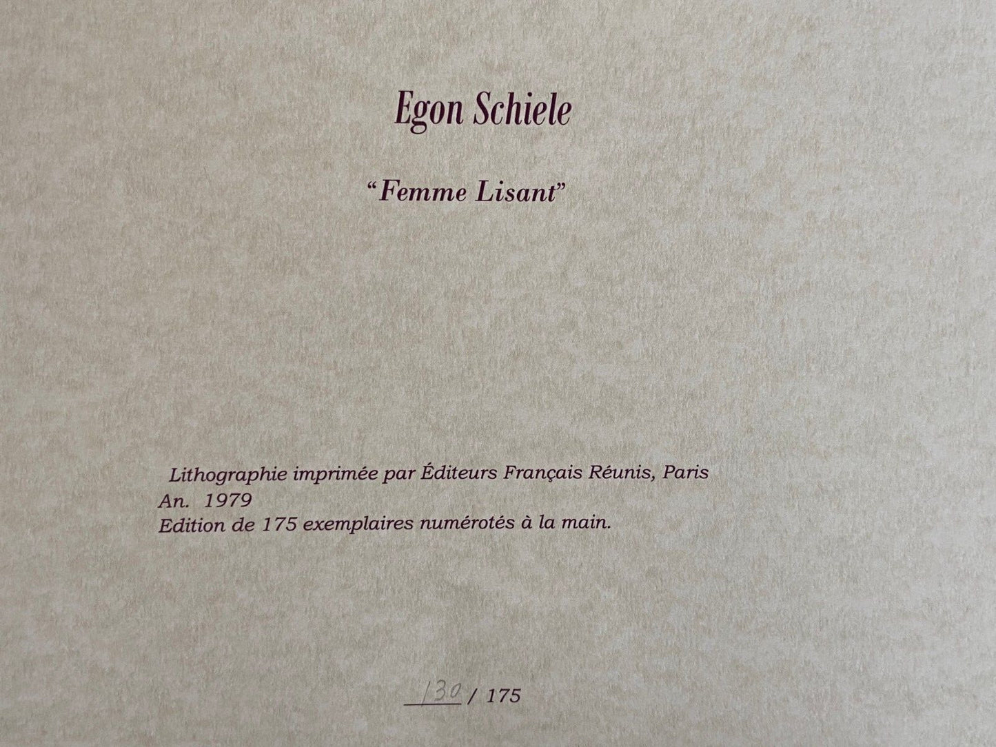 Egon Schiele Lithograph Coa Signed Op Certified Limited Numbered In Pencil