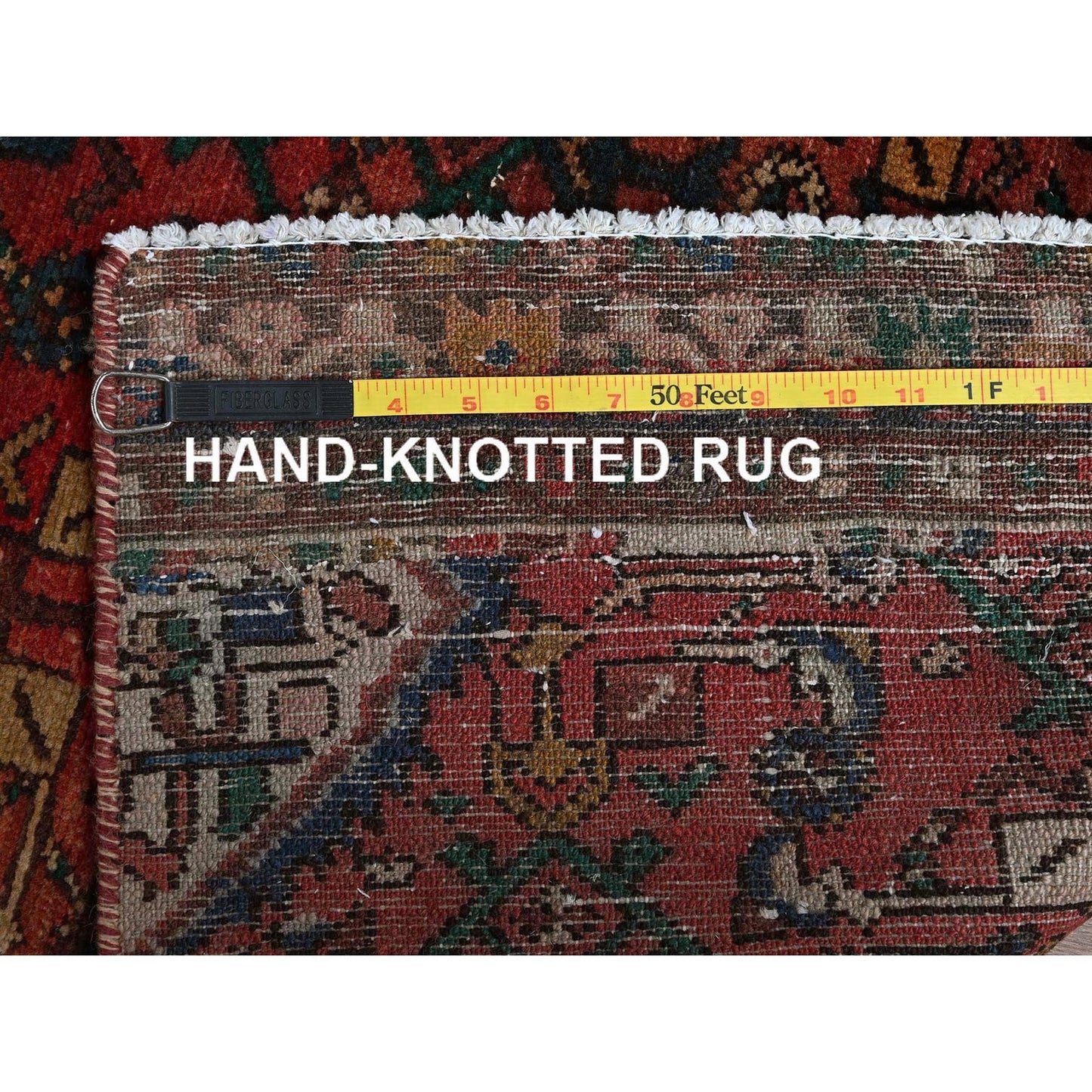 2'5"X9'4" Red Vintage Zoroastrian Khamadan Hand Knotted All Wool Runner Rug