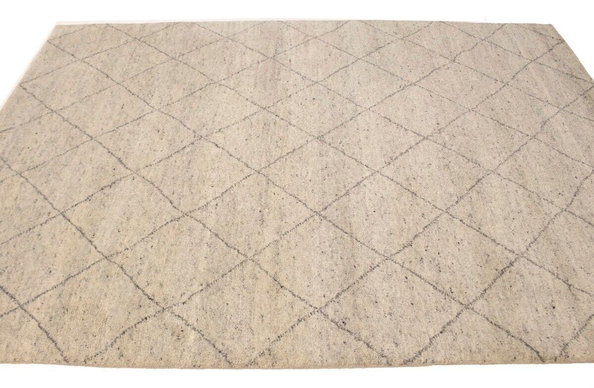 6X9 Ft Handmade Moroccan Oriental Rug Geometric