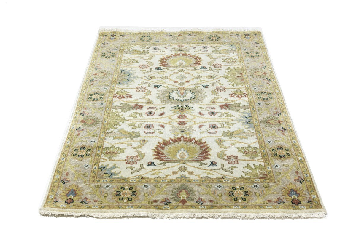 4X6 Ft Hand-Knotted Peshawar Osh Chobi Floral Rug