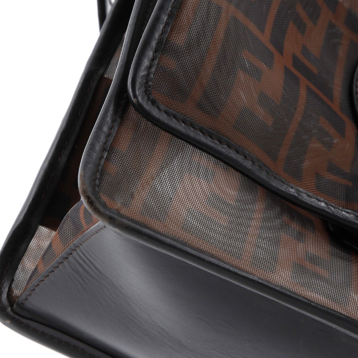 Fendi Kan I F Shoulder Bag Zucca Mesh Medium