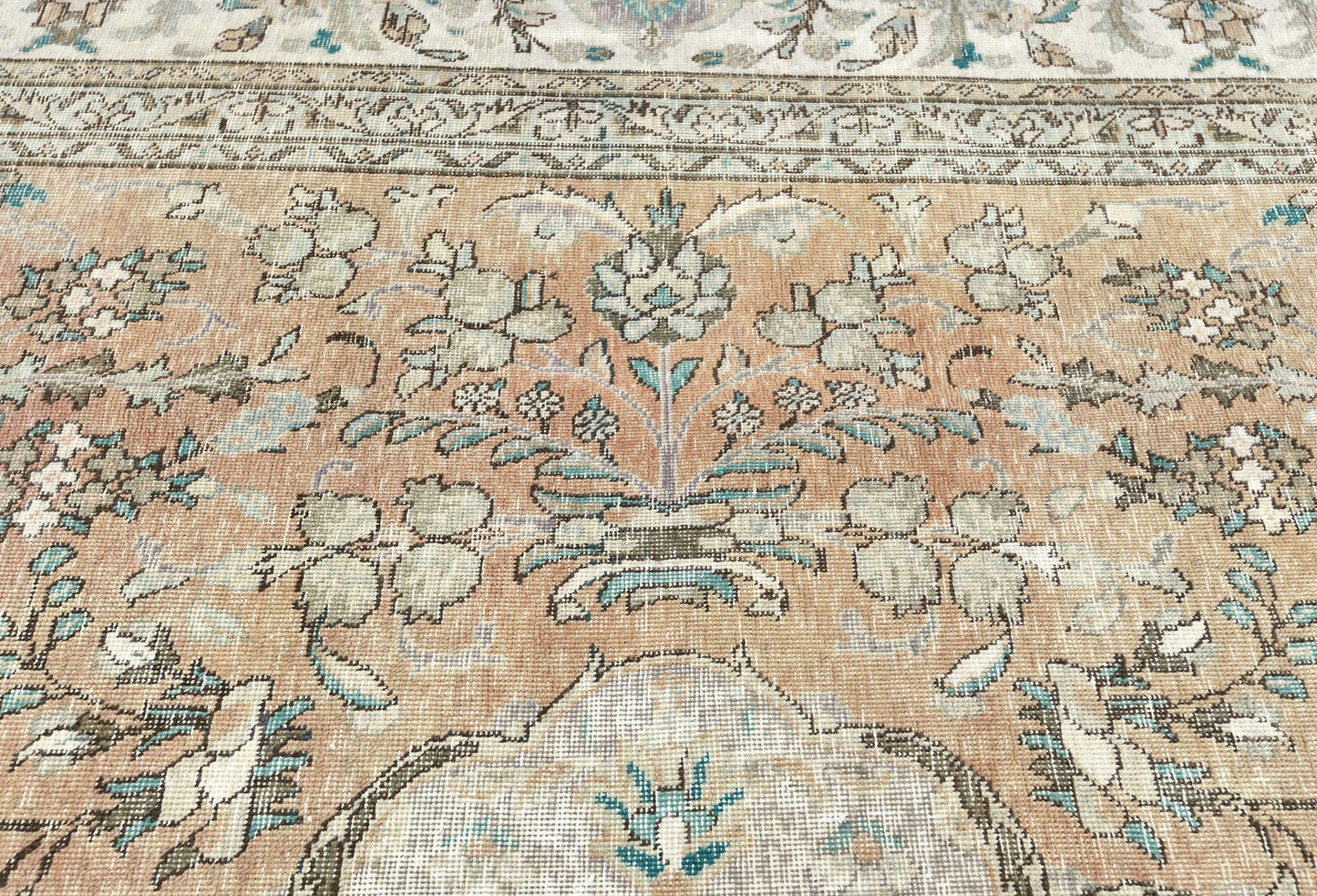Semi-Antique Stone-Washed Oriental Rug Distressed