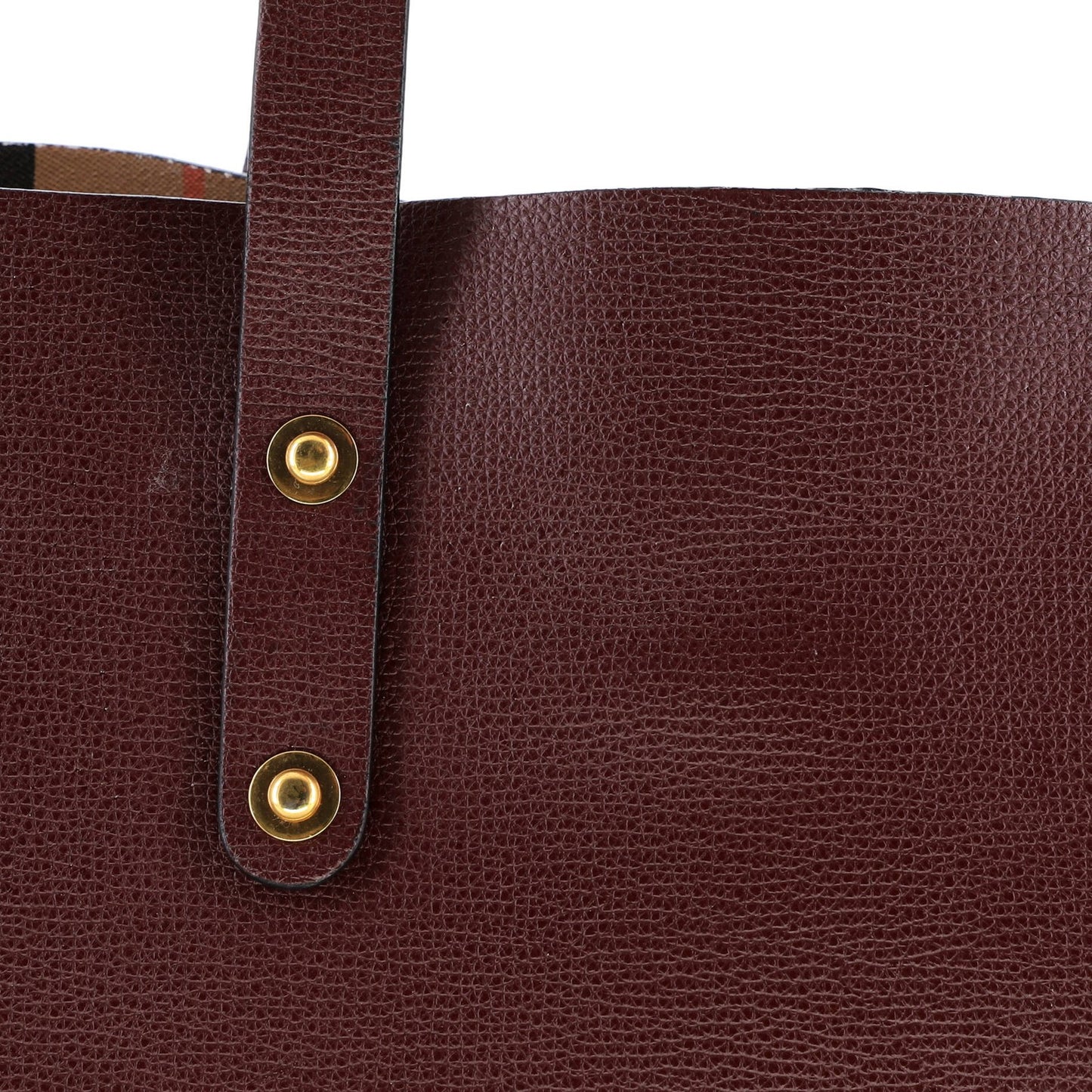 Burberry Crest Shopping Tote Leather Large